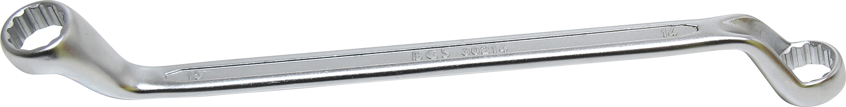 BGS 30214 Doppel-Ringschlüssel | tief gekröpft | SW 14 x 15 mm BGS 30214 Doppel-Ringschlüssel | tief gekröpft | SW 14 x 15 mm