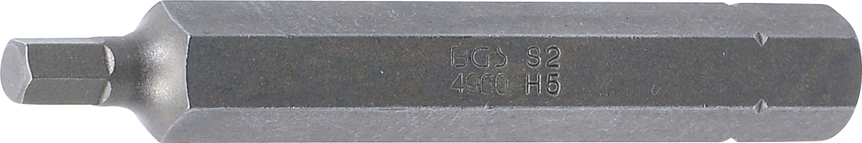 BGS 4960 Bit | Länge 75 mm | Antrieb Außensechskant 10 mm (3/8") | Innensechskant 5 mm
