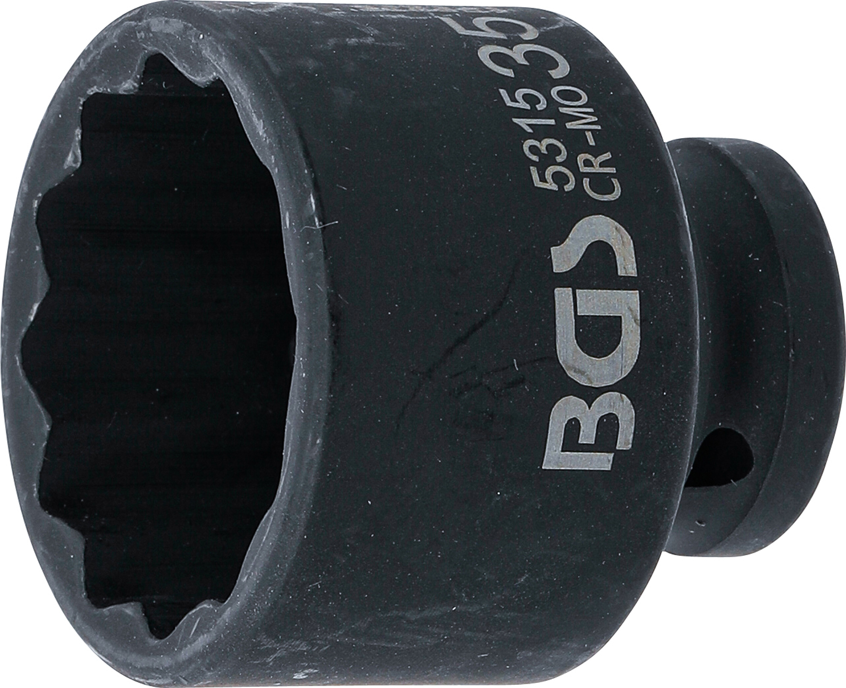 BGS 5315 Kraft-Steckschlüssel-Einsatz Zwölfkant | Antrieb Innenvierkant 12,5 mm (1/2") | SW 35 mm