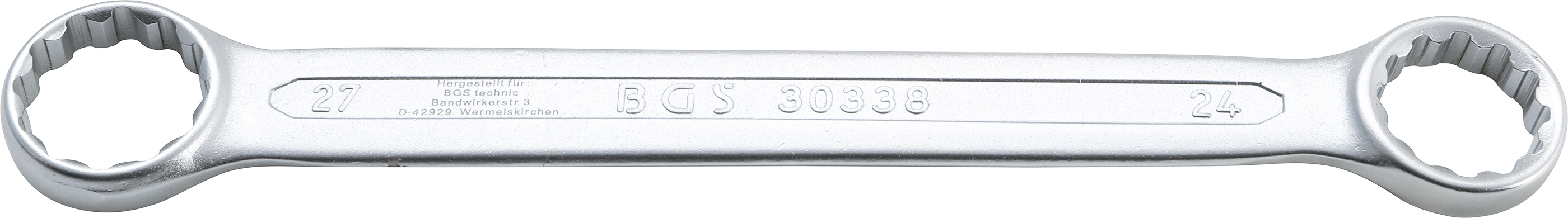 BGS 30338 Doppel-Ringschlüssel | extra flach | SW 24 x 27 mm