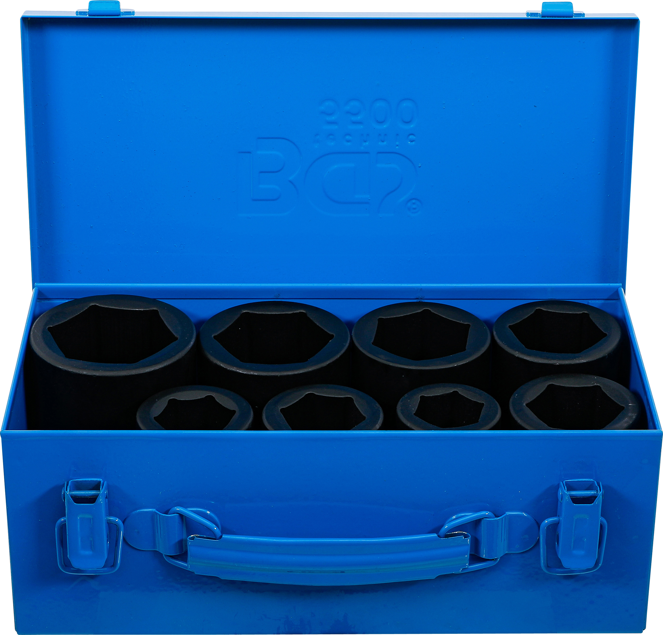 BGS 5500 Kraft-Steckschlüssel-Einsatz-Satz Sechskant, tief | Antrieb Innenvierkant 25 mm (1") | SW 27 - 50 mm | 8-tlg.