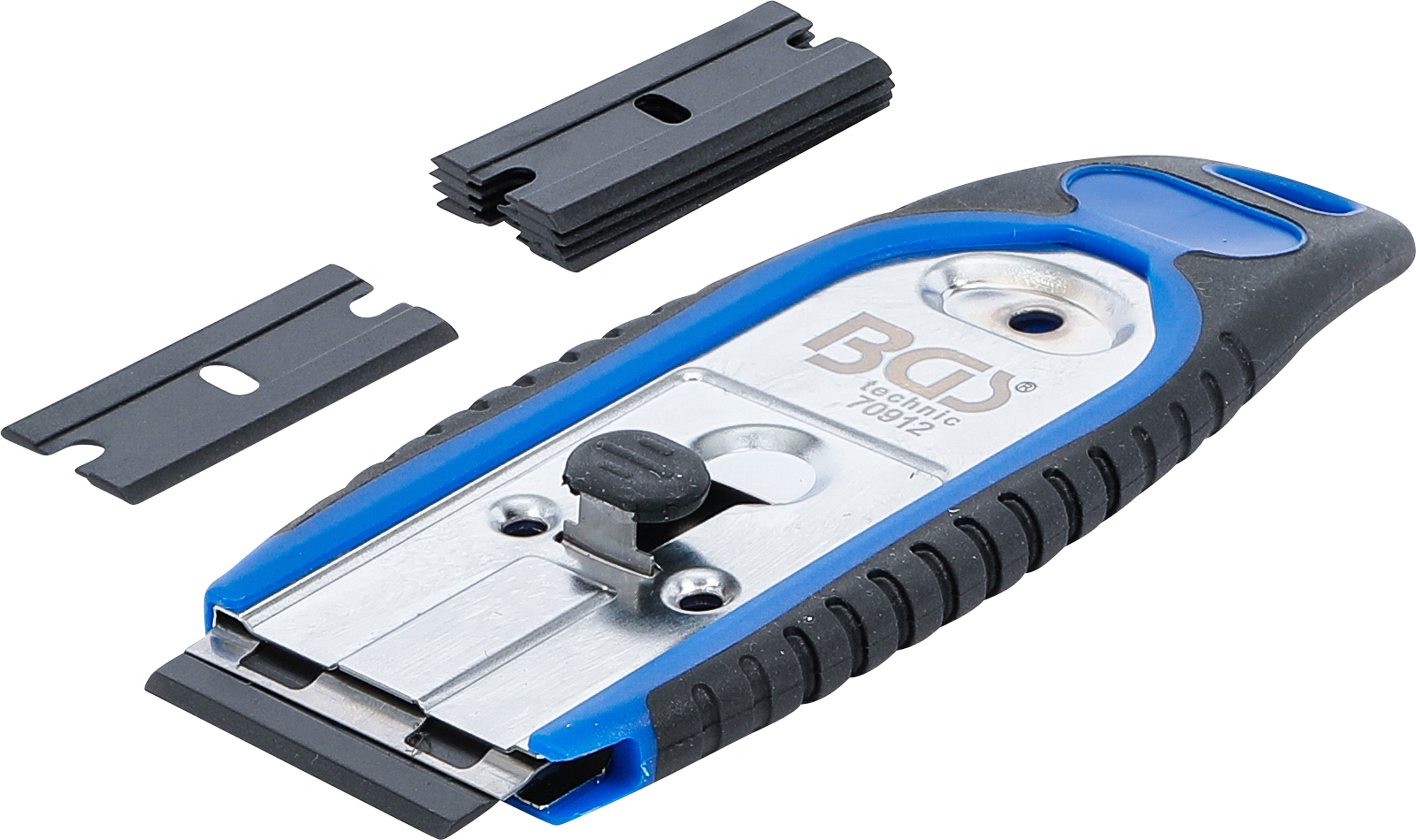 BGS 70912 Plakettenschaber | 40 mm | mit 6 Kunstoff-Schaberklingen