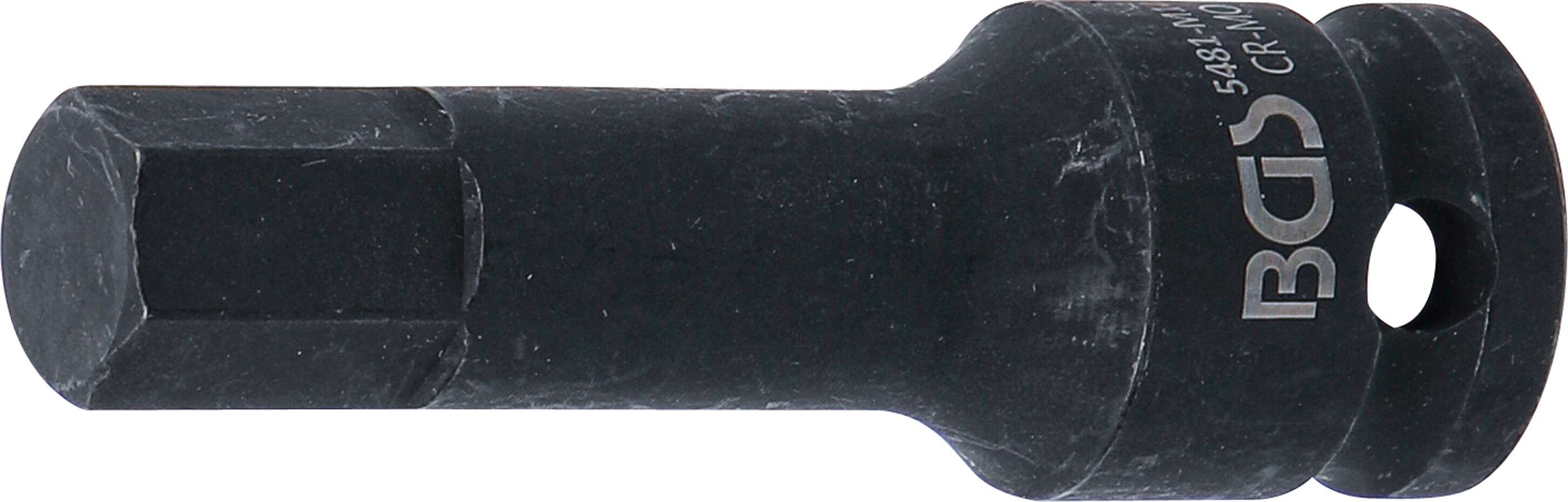 BGS 5481-M14 Kraft-Bit-Einsatz | Länge 75 mm | Antrieb Innenvierkant 12,5 mm (1/2") | Innensechskant 14 mm