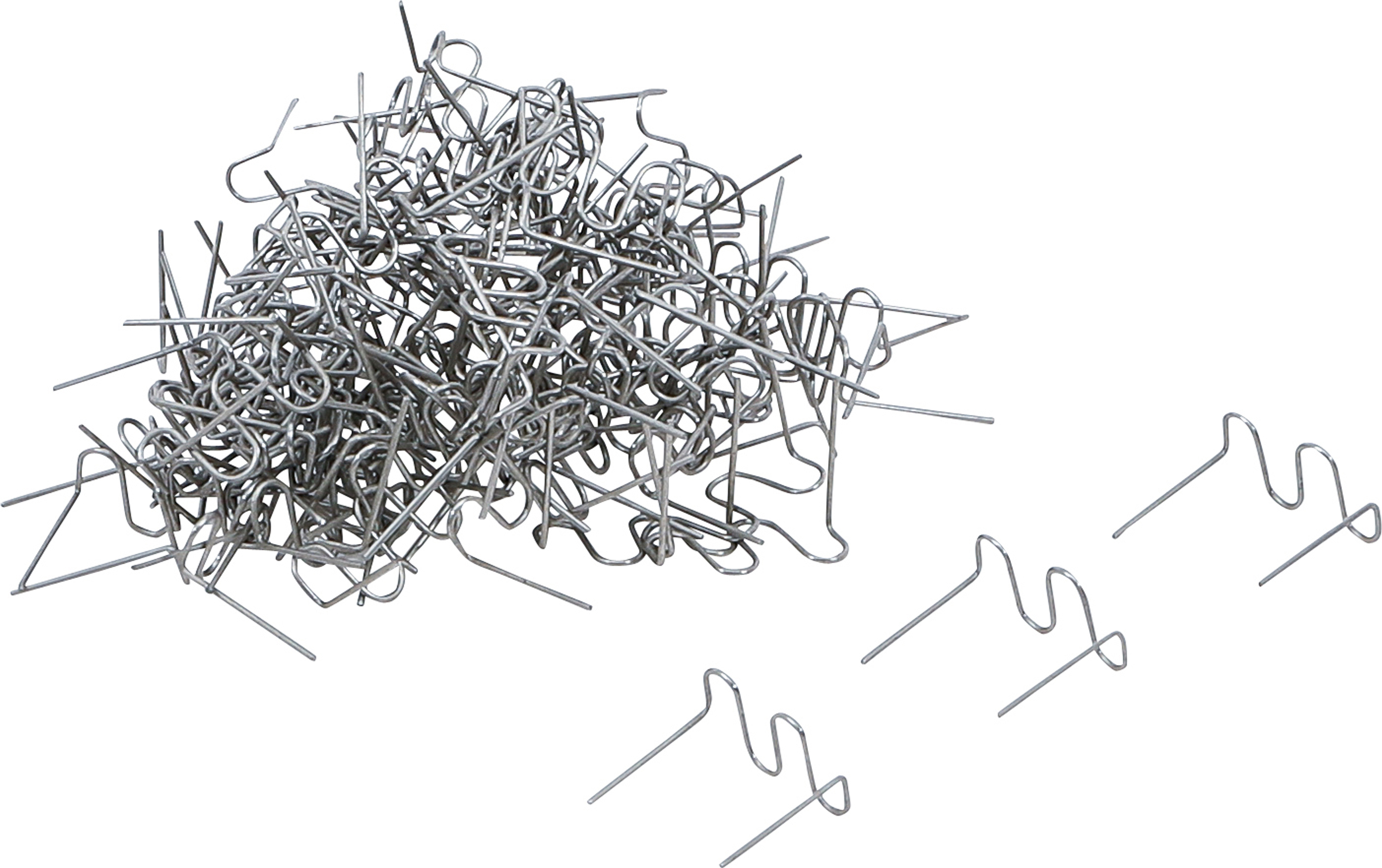 BGS 73352 Reparaturklammern-Satz | Wellenform | 0,6 mm | 100-tlg.