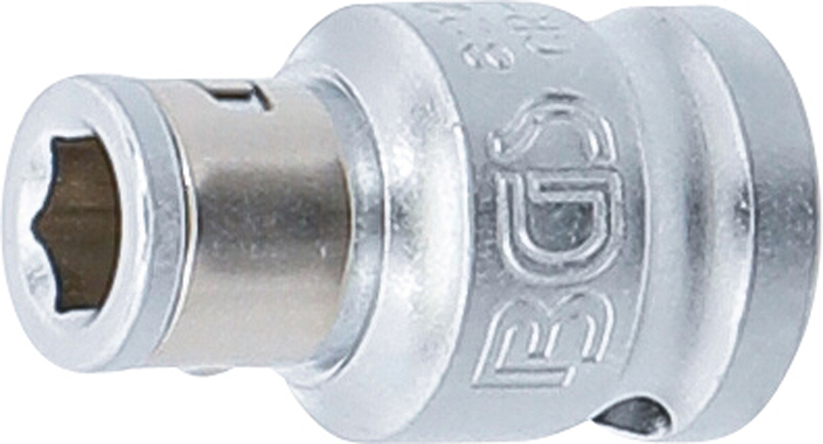 BGS 8225 Bit-Adapter mit Haltekugel | Innenvierkant 10 mm (3/8") | Innensechskant 6,3 mm (1/4")