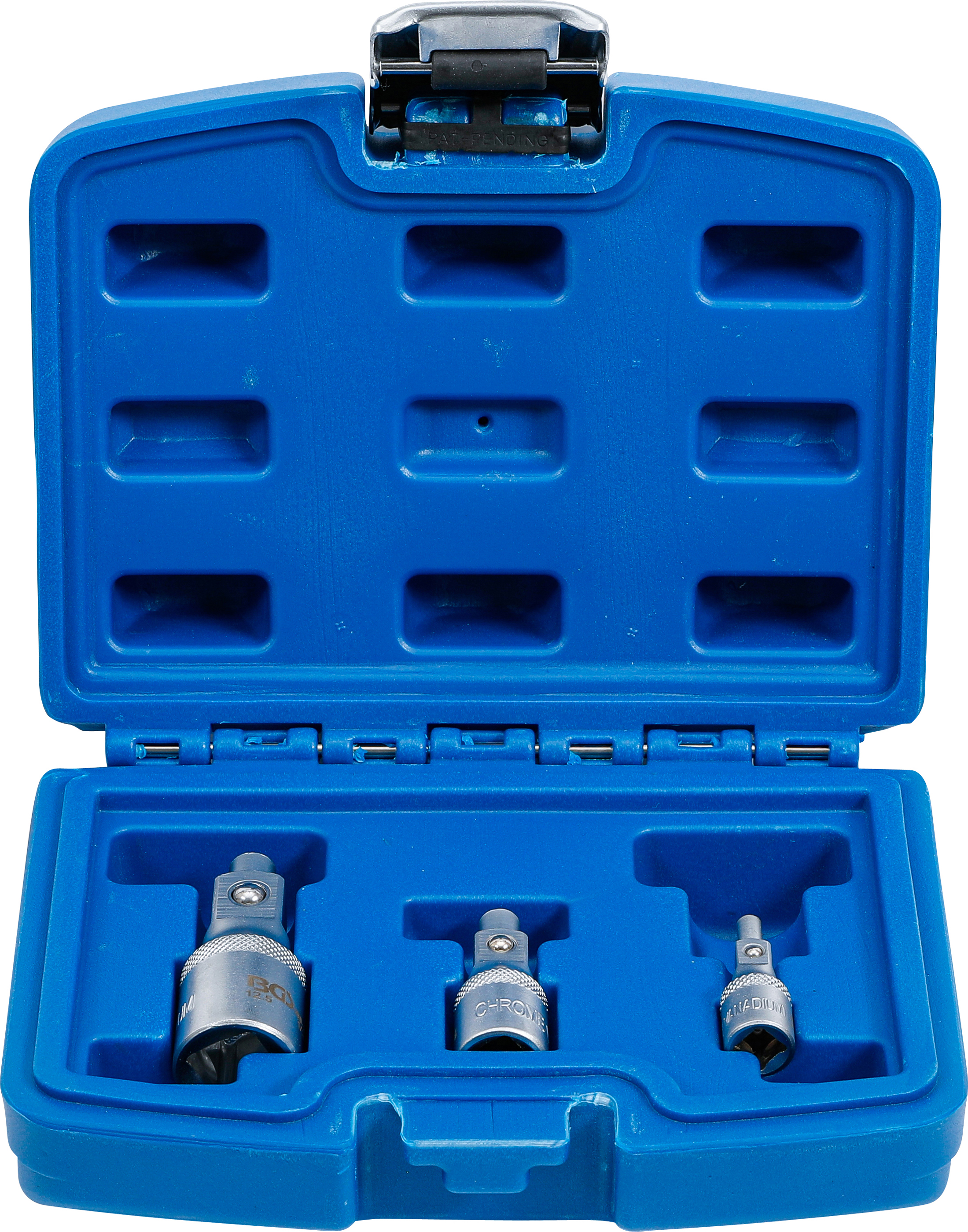 BGS 198 Verlängerungs-Satz mit Magnethalter | 6,3 mm (1/4") / 10 mm (3/8") / 12,5 mm (1/2") | 3-tlg.