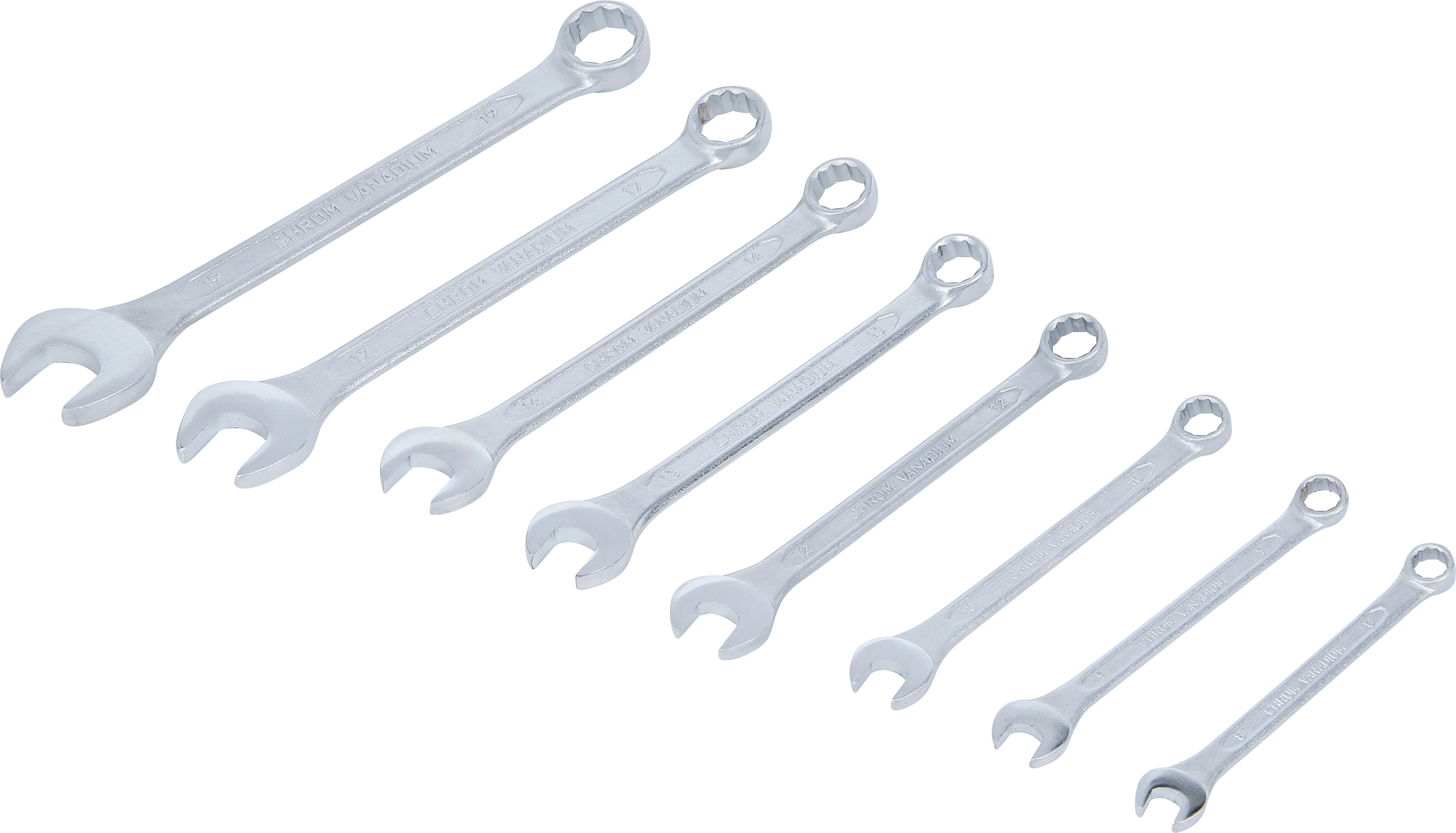 BGS 1193 Maul-Ringschlüssel-Satz | SW 8 - 19 mm | 8-tlg. BGS 1193 Maul-Ringschlüssel-Satz | SW 8 - 19 mm | 8-tlg.