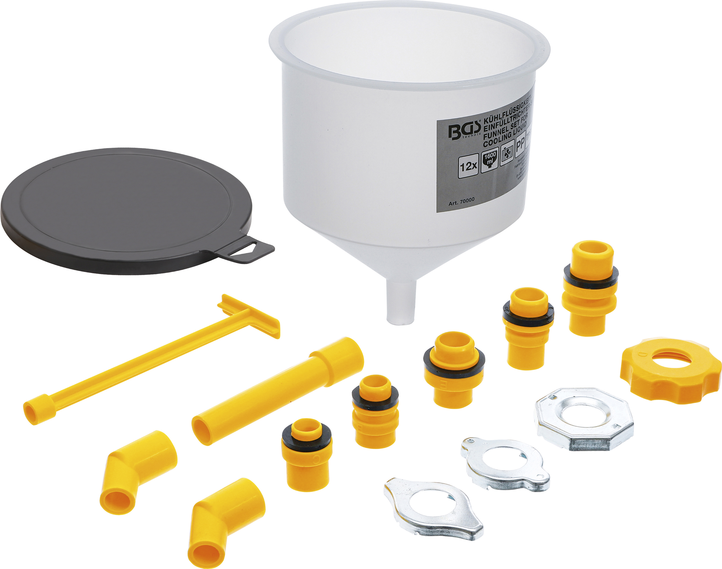 BGS 70000 Kühlflüssigkeit-Einfülltrichter-Satz | 12-tlg.