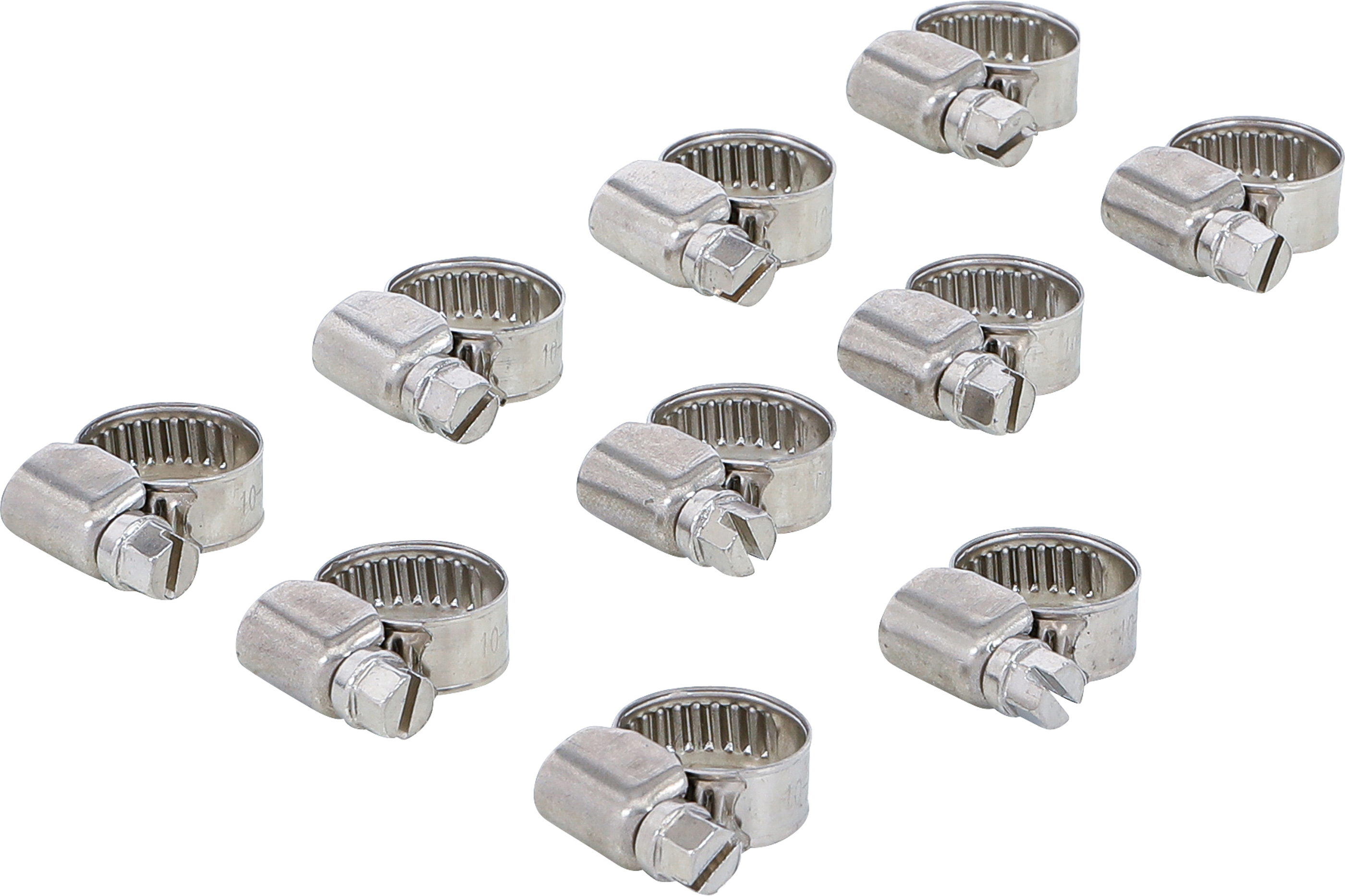 BGS 8095-10x16 Schlauchklemmen | rostfrei | 10 x 16 mm | 10-tlg.