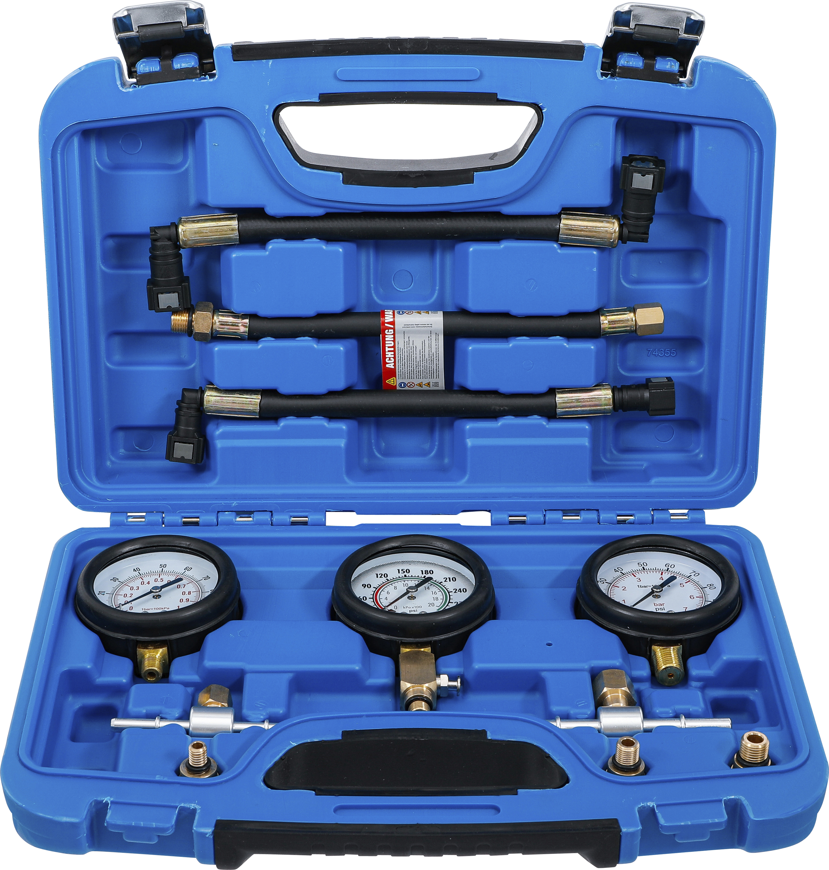 BGS 74355 Kraftstoff- und Kompressionsdruckprüfgeräte-Satz | für Motorräder | 11-tlg.