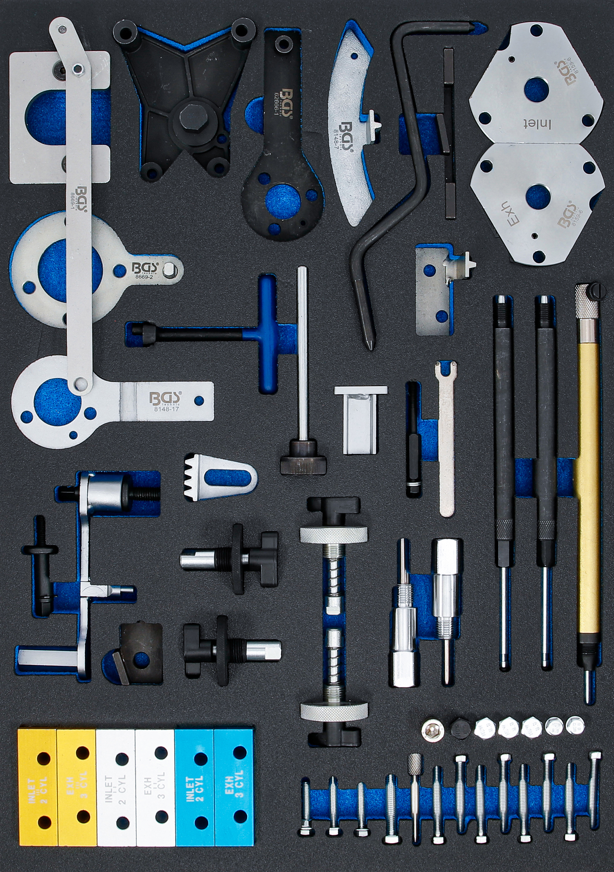 BGS 4137 Werkstattwageneinlage 3/3: Motor-Einstellwerkzeug-Satz | für Fiat, Alfa, Lancia, Opel, Suzuki, Ford