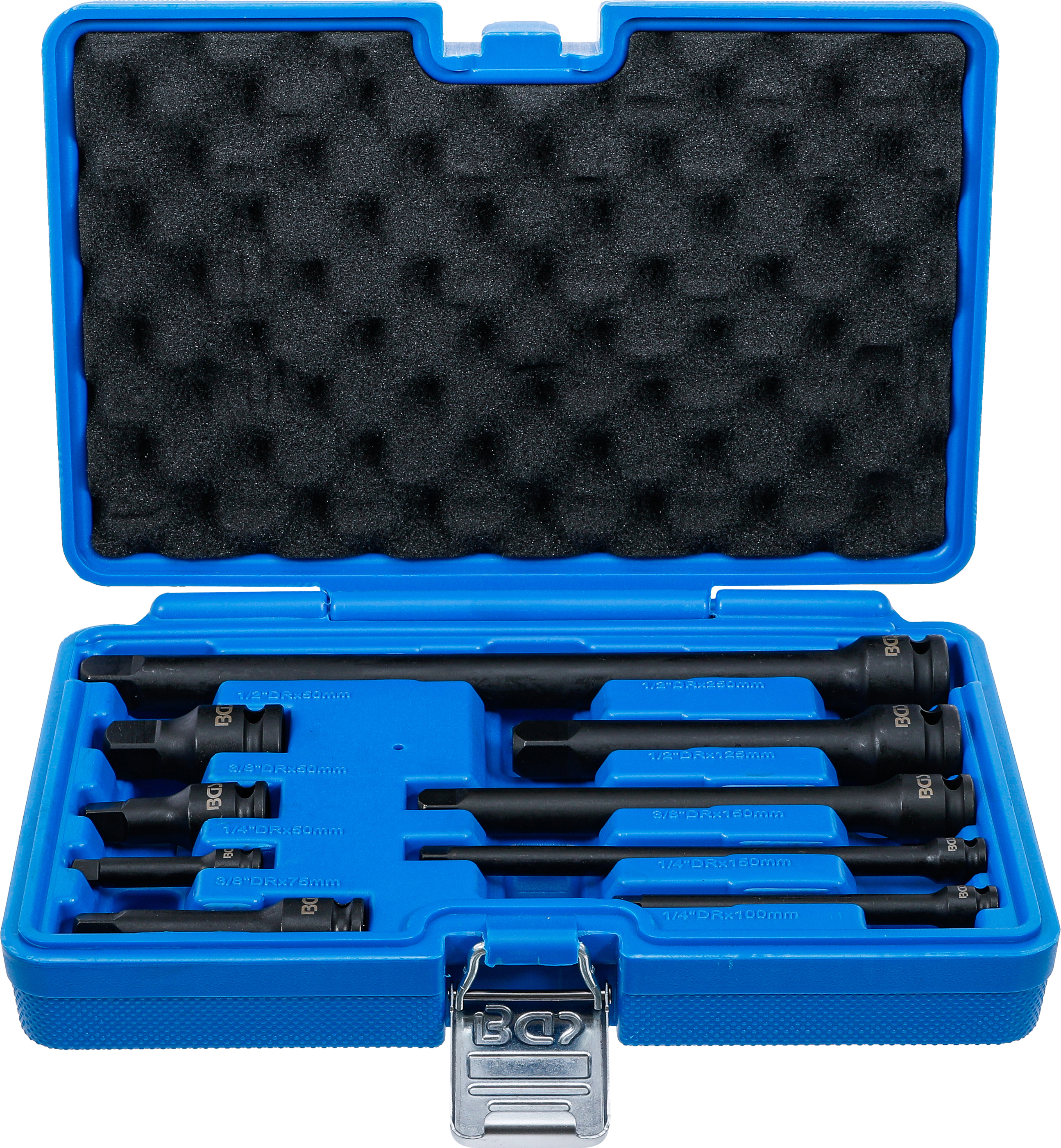 BGS 25145 Kraft-Verlängerungs-Satz | 6,3 mm (1/4") / 10 mm (3/8") / 12,5 mm (1/2") | 9-tlg.