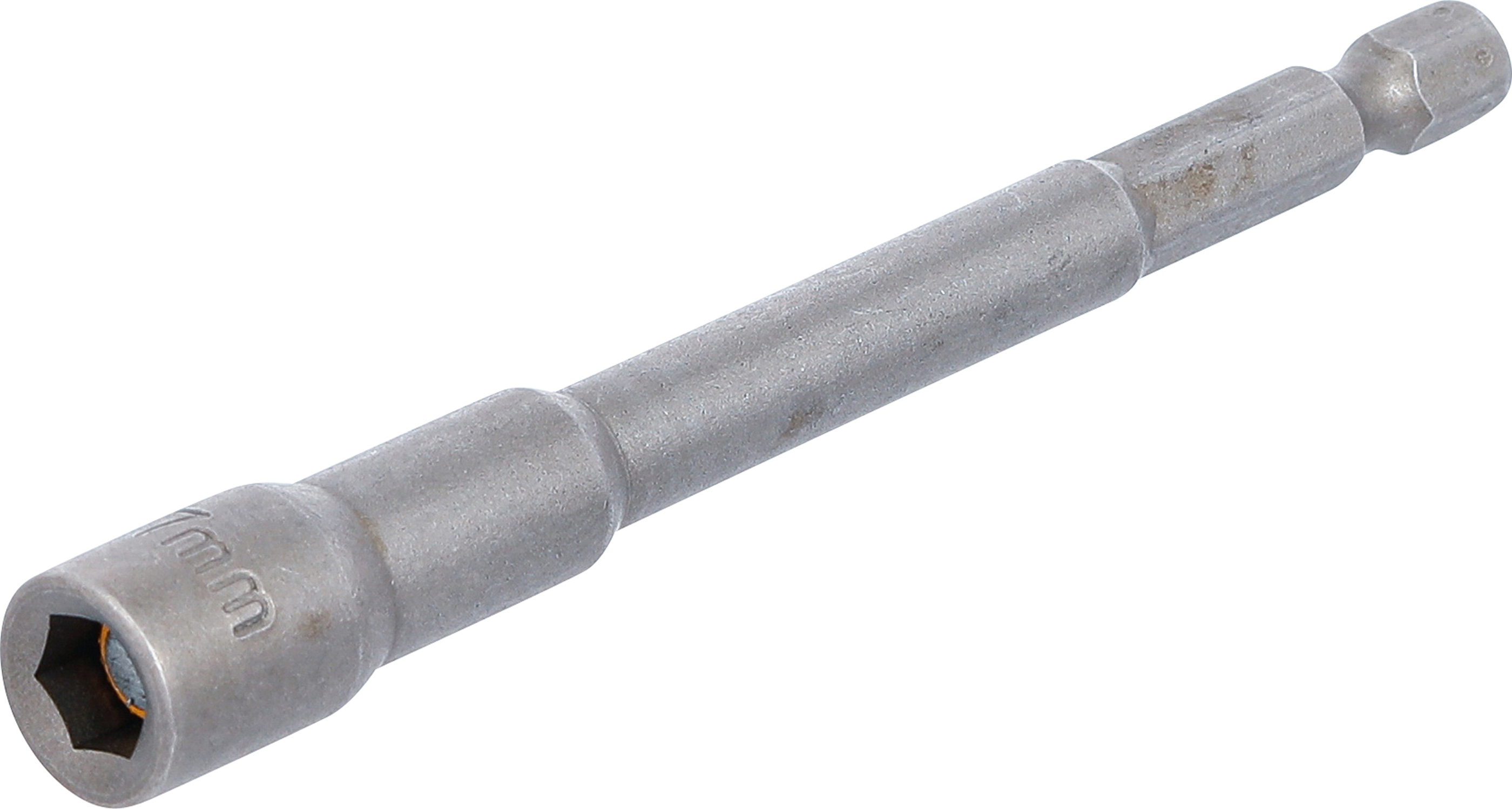 BGS 2763 Steckschlüssel-Einsatz Sechskant, extra lang | für Bohrmaschinen | Antrieb Außensechskant 6,3 mm (1/4") | SW 7 mm