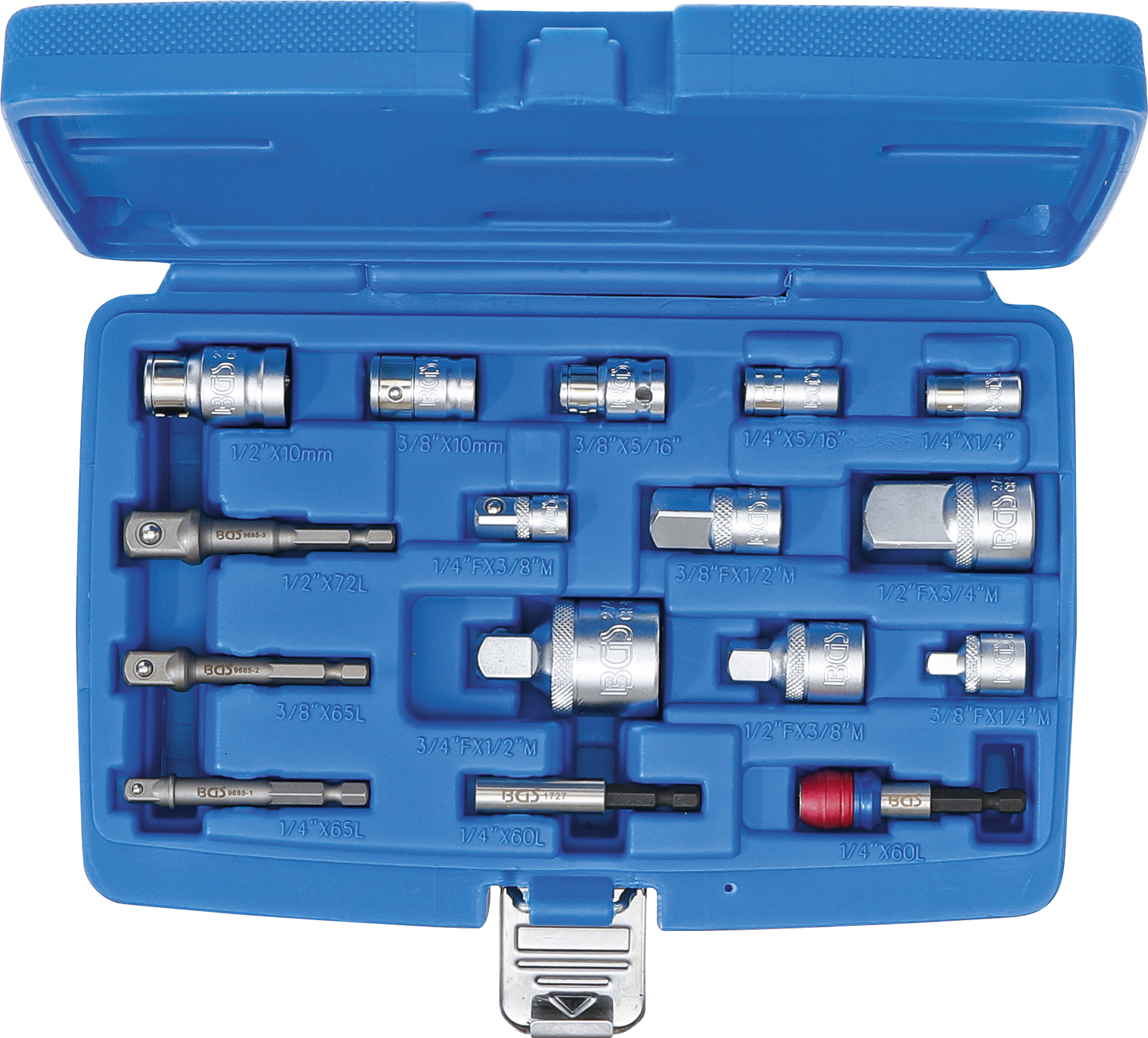 BGS 6779 Bit-Adapter- / Steckschlüssel-Adapter-Satz | 16-tlg.