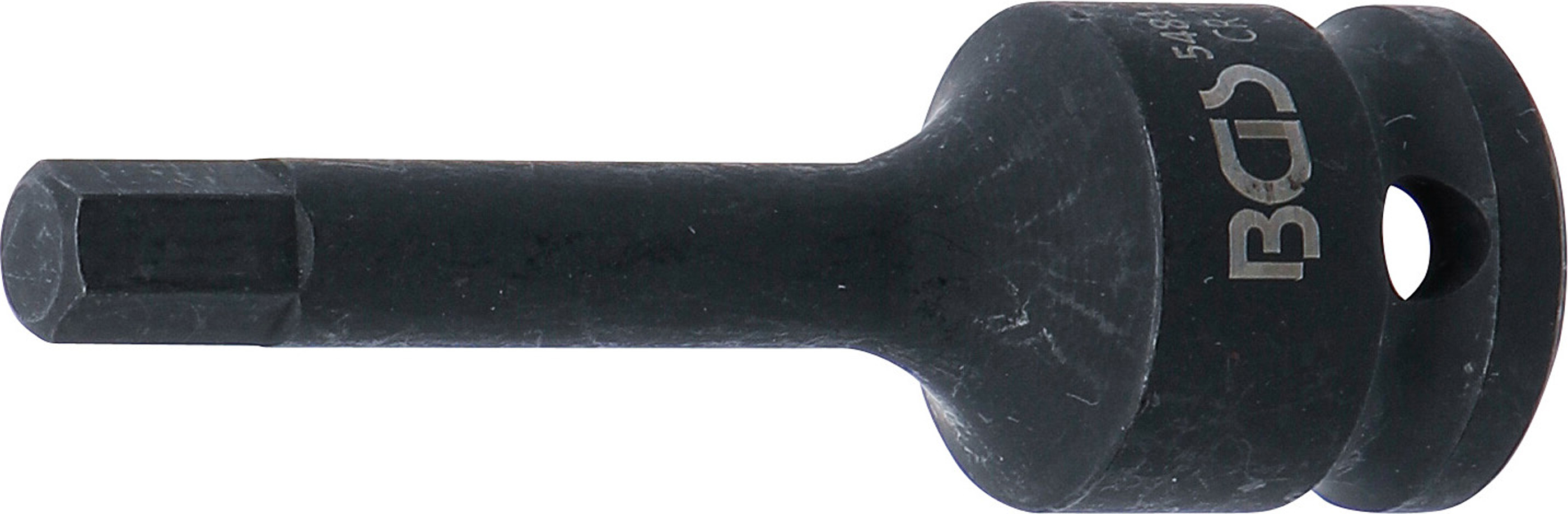 BGS 5481-M8 Kraft-Bit-Einsatz | Länge 75 mm | Antrieb Innenvierkant 12,5 mm (1/2") | Innensechskant 8 mm