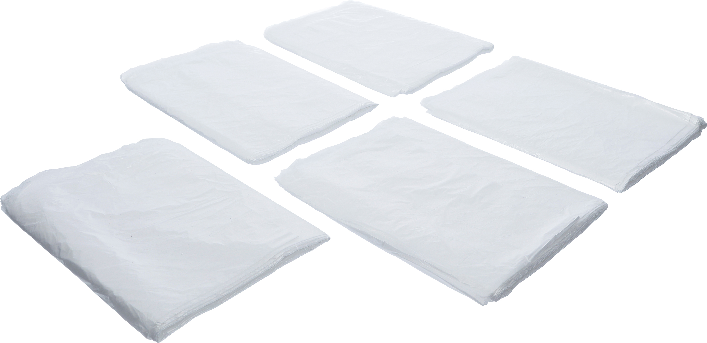 BGS 71031 Abdeckfolien-Satz | HDPE | transparent | 4 x 5 m | 20 m² | 5-tlg.