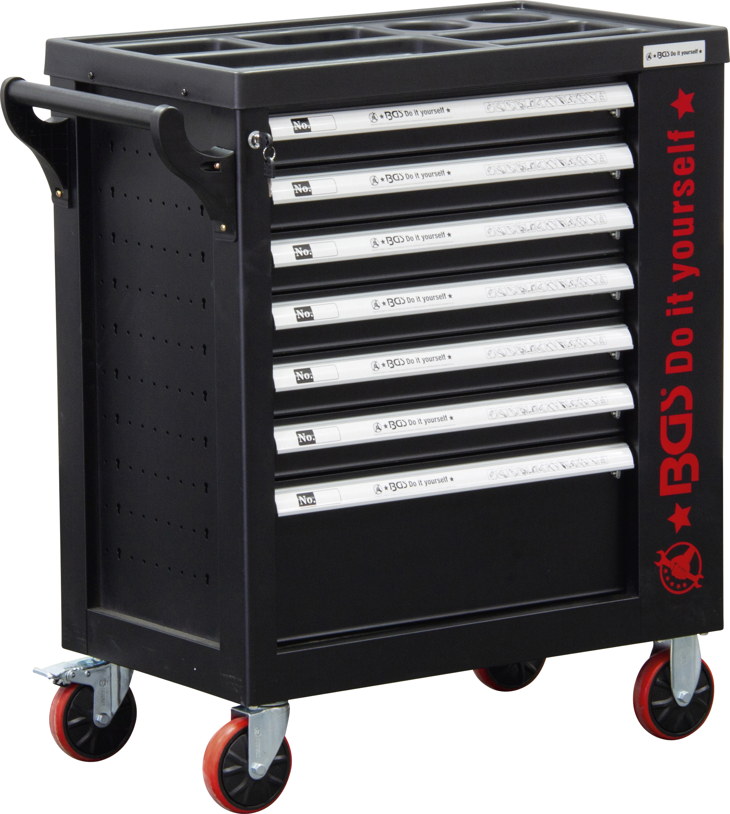 BGS 6058-1 Werkstattwagen | 7 Schubladen | 1 Seitentür | leer