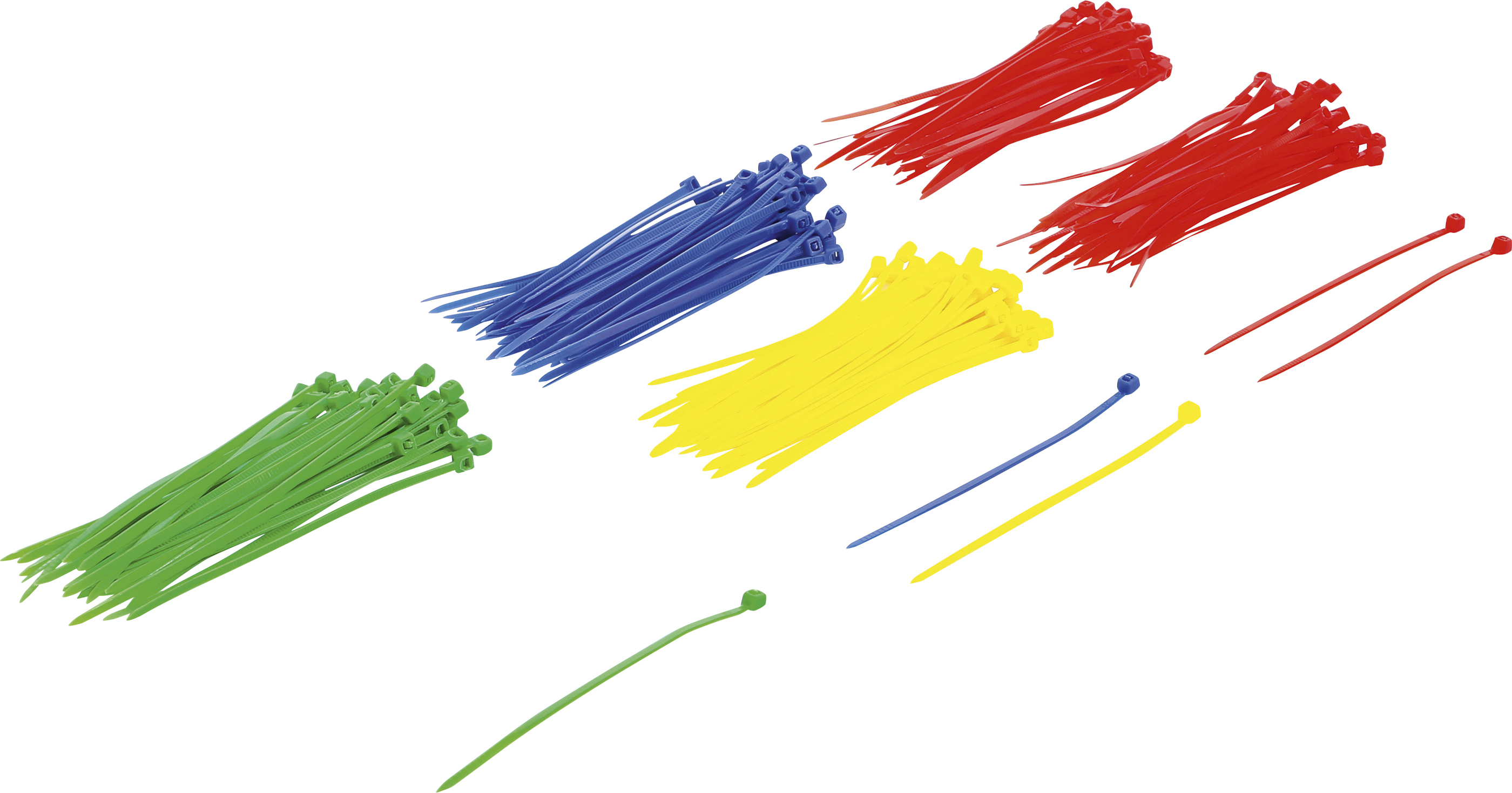 BGS 80875 Kabelbinder-Sortiment | farbig | 2,4 x 100 mm | 200-tlg.