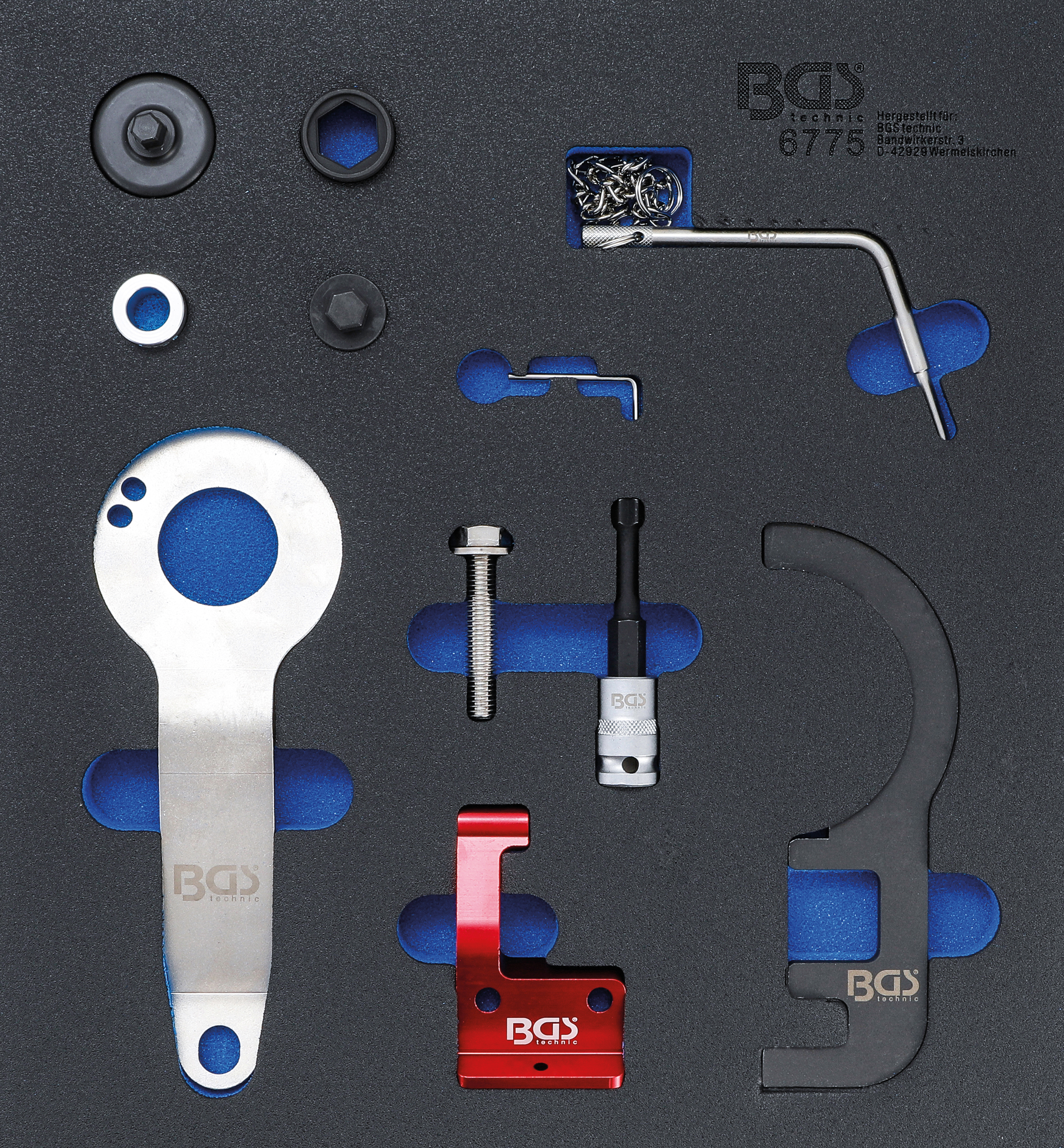 BGS 6775 Werkstattwageneinlage 2/3: Motor-Einstell-Werkzeug-Satz | für BMW und MINI, 1.5 & 2.0L Diesel