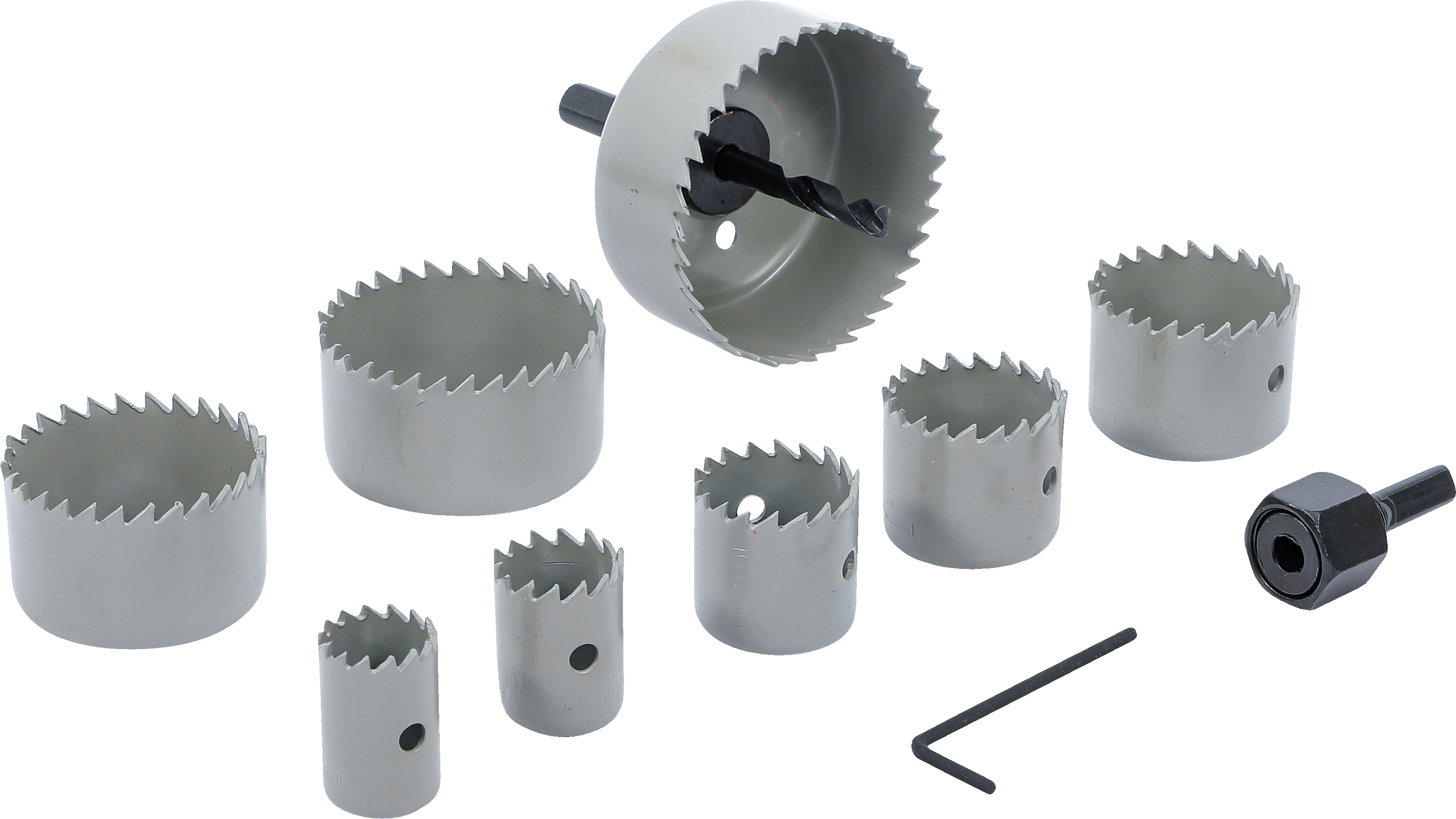 BGS 50315 Lochsägen-Satz | Ø 19 - 64 mm | Tiefe 24 mm | 11-tlg.