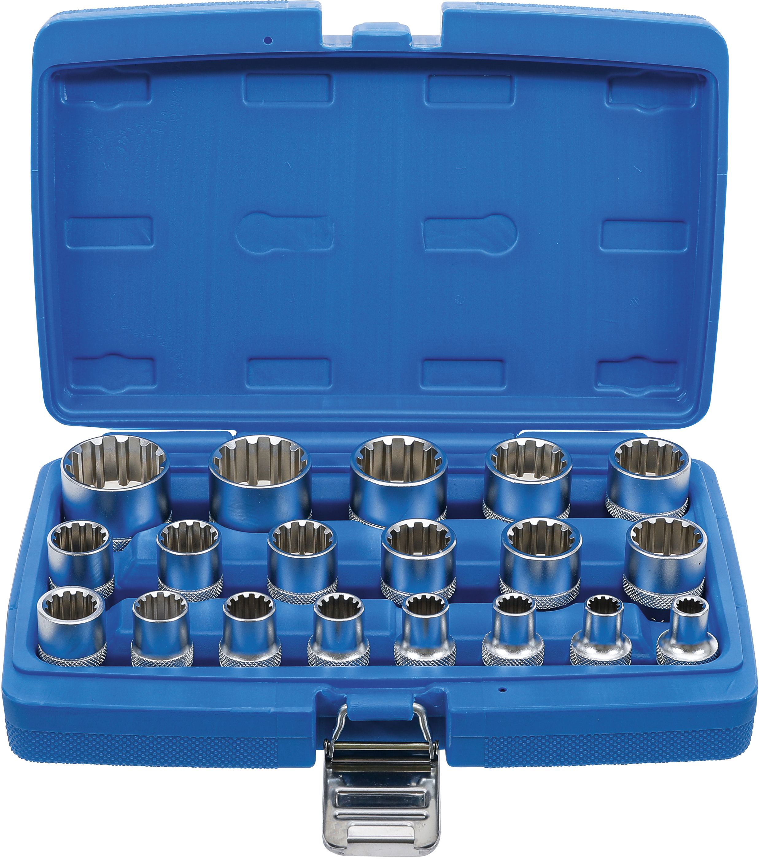 BGS 2152 Steckschlüssel-Einsatz-Satz Gear Lock | Antrieb Innenvierkant 12,5 mm (1/2") | 19-tlg.