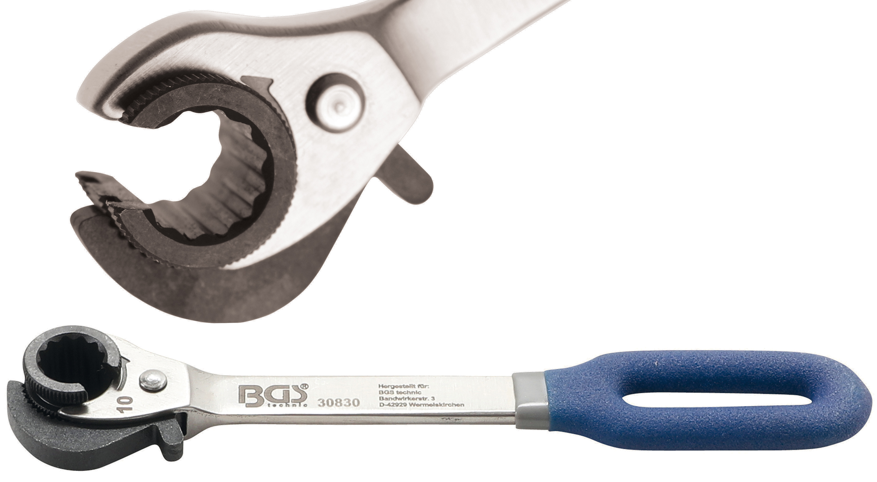 BGS 30830 Ratschen-Ringschlüssel, offen | SW 10 mm BGS 30830 Ratschen-Ringschlüssel, offen | SW 10 mm