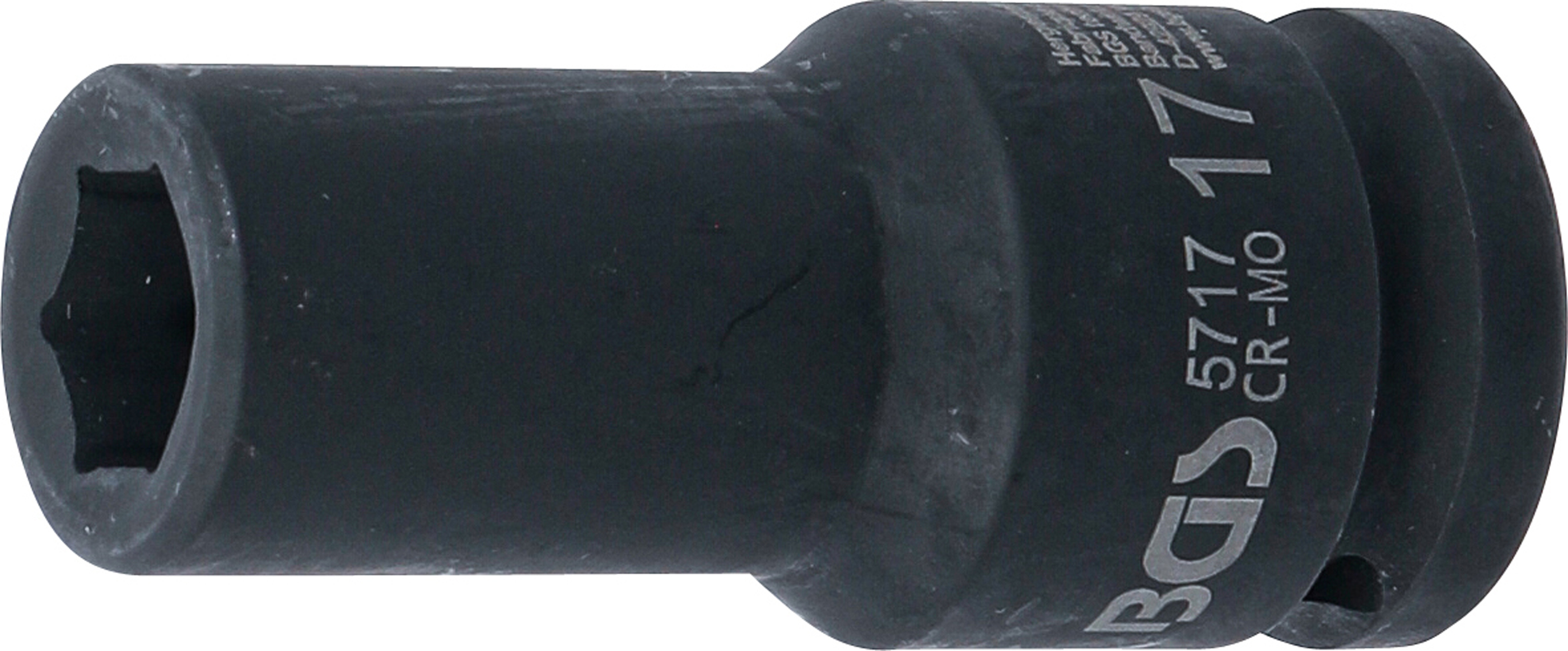 BGS 5717 Kraft-Steckschlüssel-Einsatz Sechskant, tief | Antrieb Innenvierkant 20 mm (3/4") | SW 17 mm BGS 5717 Kraft-Steckschlüssel-Einsatz Sechskant, tief | Antrieb Innenvierkant 20 mm (3/4") | SW 17 mm