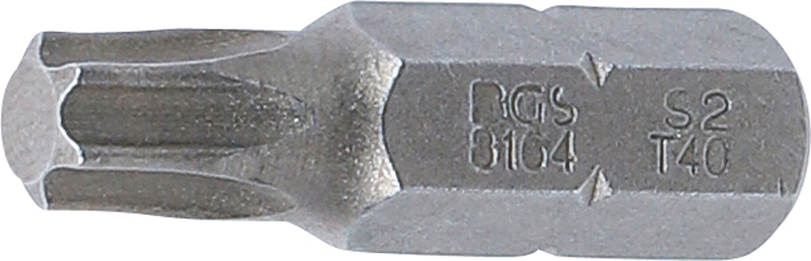 BGS 8164 Bit | Länge 30 mm | Antrieb Außensechskant 8 mm (5/16") | T-Profil (für Torx) T40