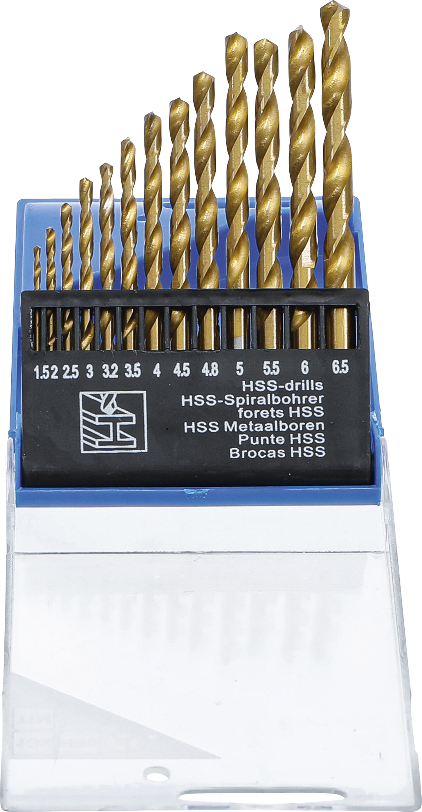 BGS 50813 HSS-Spiralbohrer-Satz | titan-nitriert | 1,5 - 6,5 mm | 13-tlg.