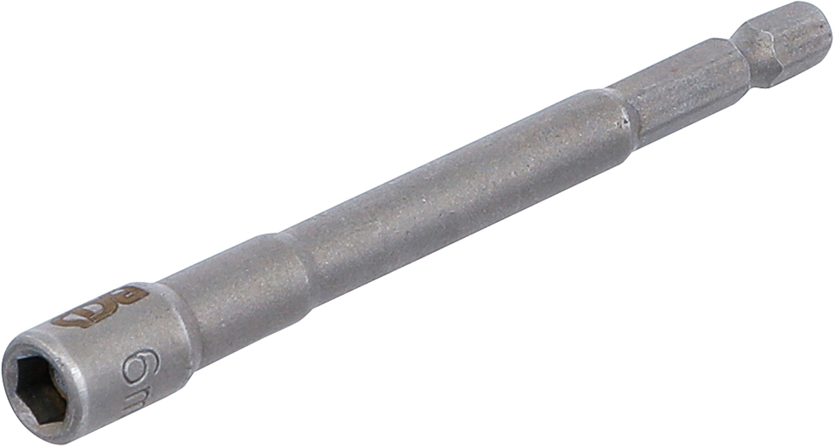 BGS 2762 Steckschlüssel-Einsatz Sechskant, extra lang | für Bohrmaschinen | Antrieb Außensechskant 6,3 mm (1/4") | SW 6 mm