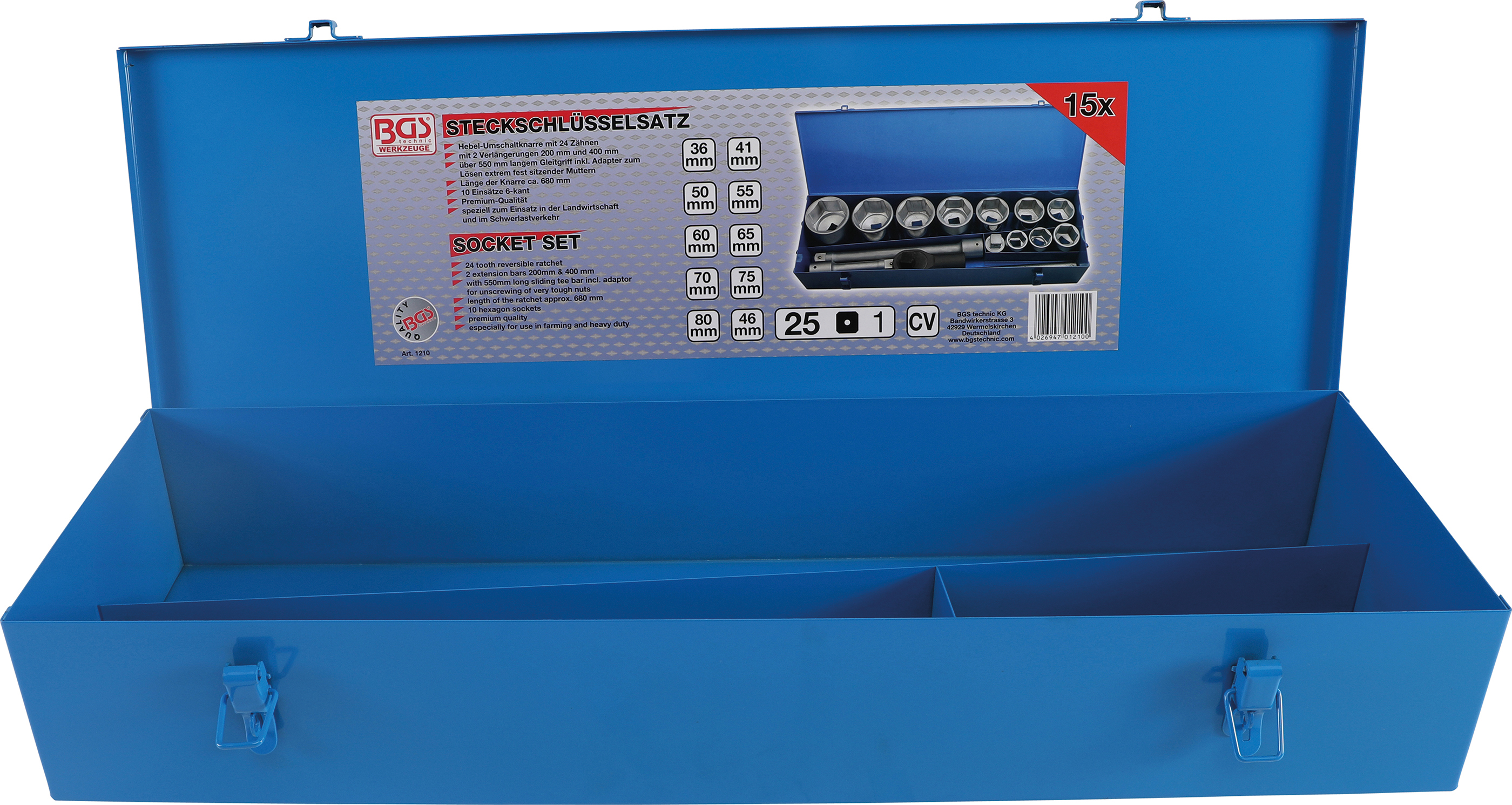 BGS 1210-LEER Metall-Leerkassette für Art. 1210