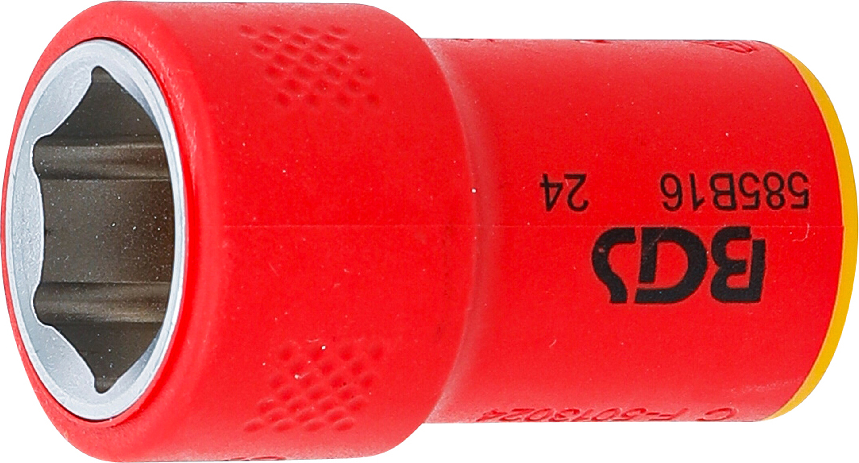 BGS 35876 VDE-Steckschlüssel-Einsatz Sechskant | Antrieb Innenvierkant 10 mm (3/8") | SW 16 mm
