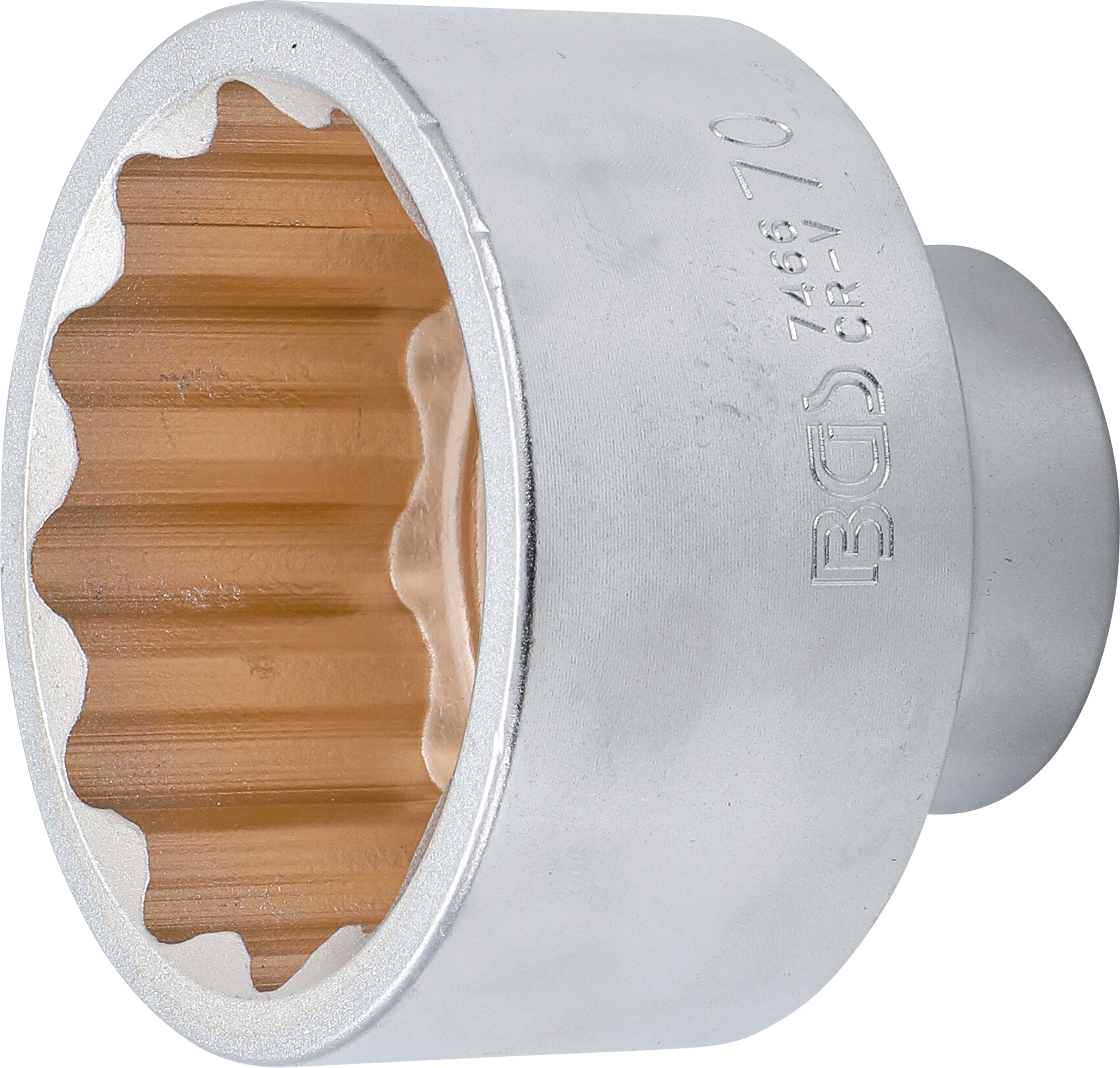 BGS 7466 Steckschlüssel-Einsatz Zwölfkant | Antrieb Innenvierkant 20 mm (3/4") | SW 70 mm