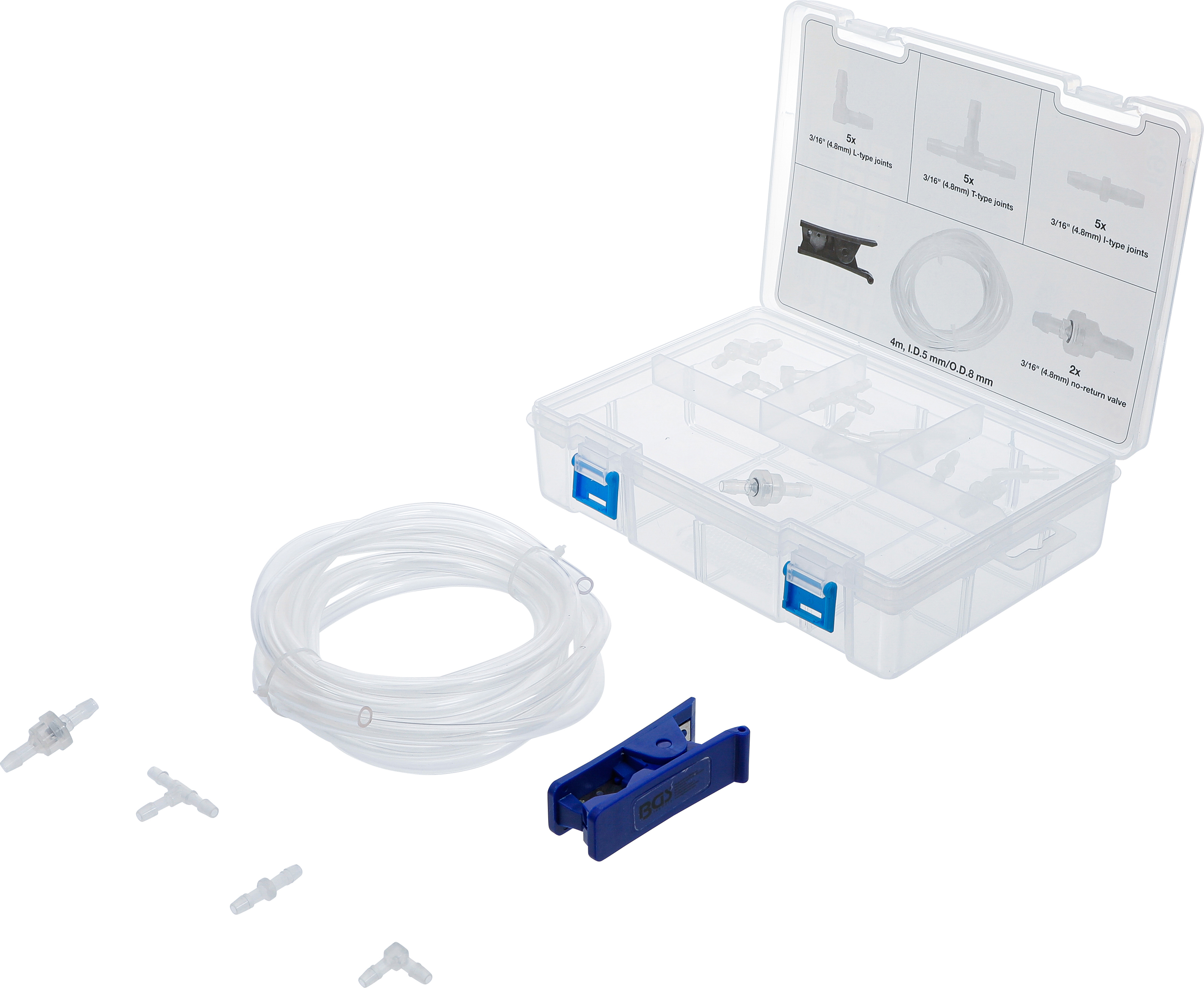 BGS 74294 Scheiben-Wischwasserschlauch-Reparatursatz | 19-tlg.